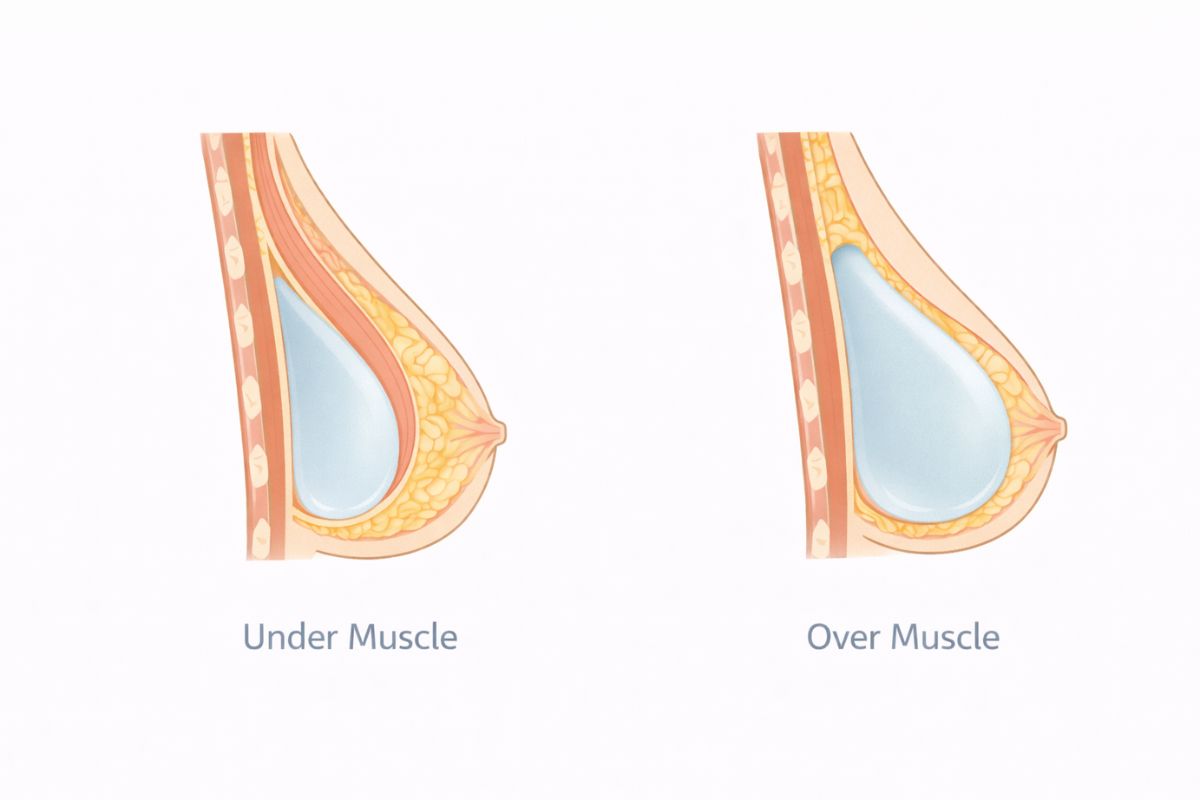Perbandingan posisi implan breast augmentation