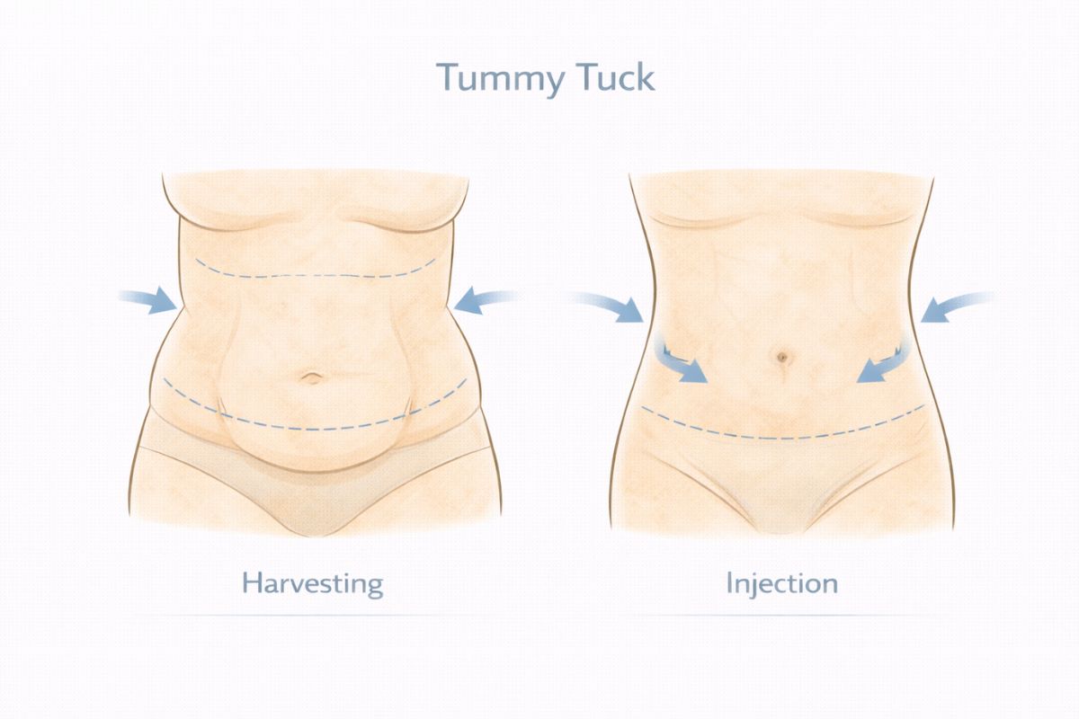 Konsep perapihan garis perut pada tummy tuck Korea