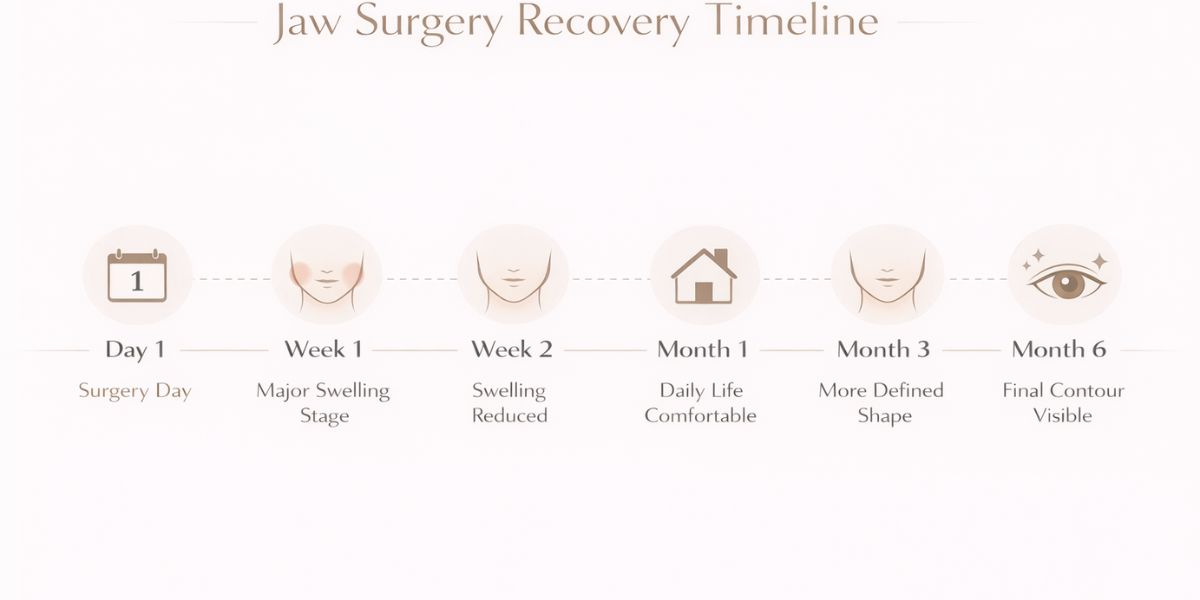 Timeline pemulihan jaw reduction Korea