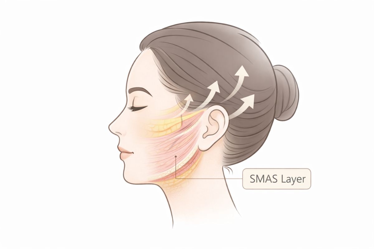 Metode facelift Korea pengencangan jaringan wajah