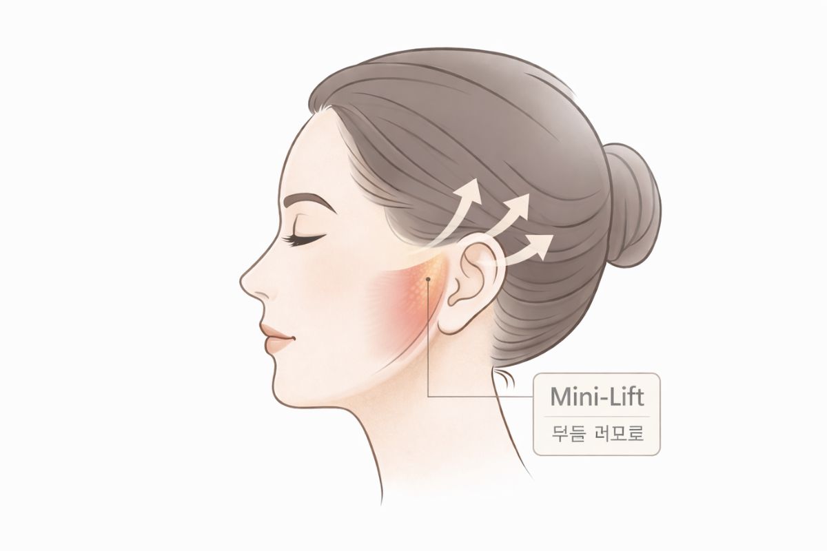 Metode mini lift Korea pengencangan area bawah wajah