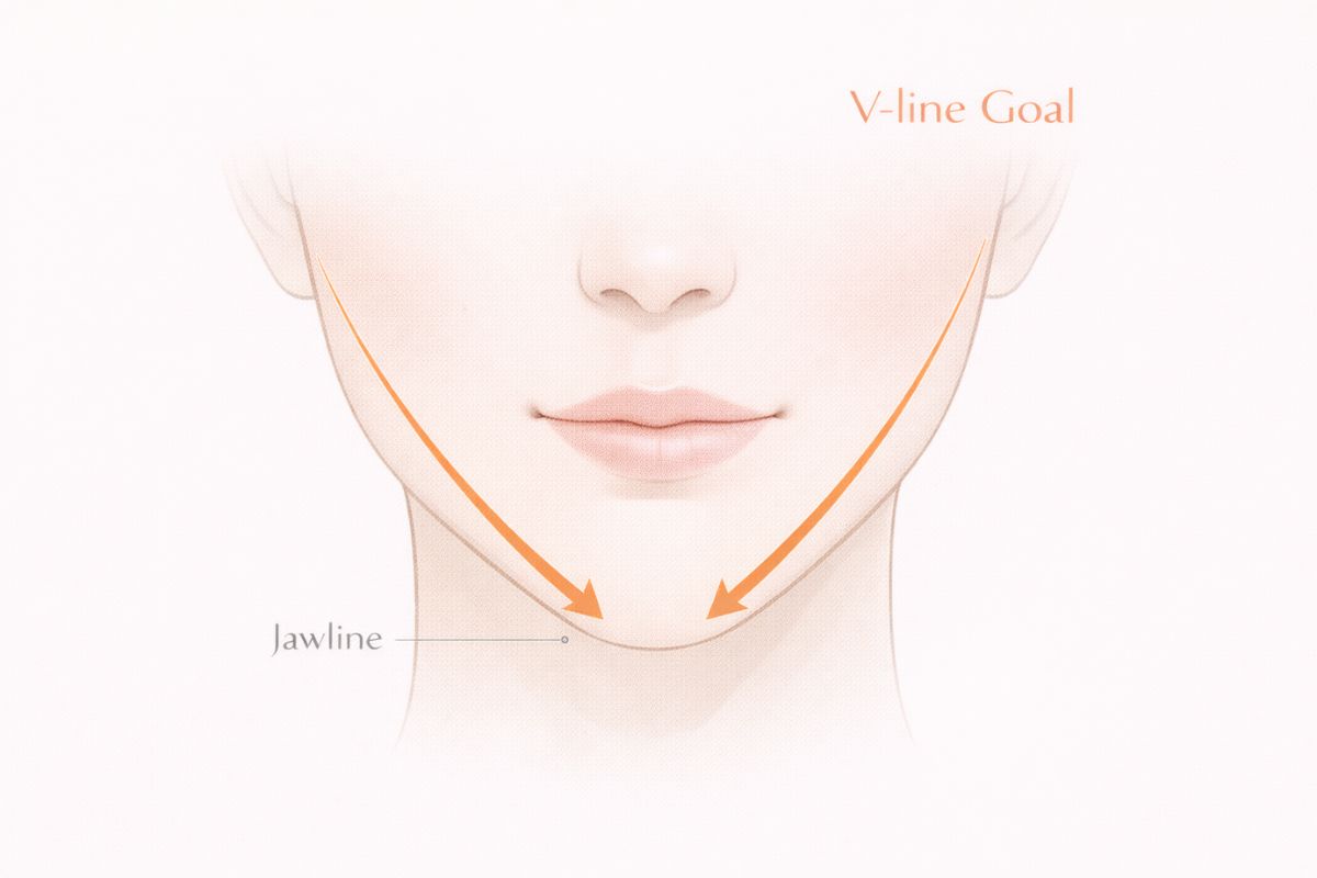 Metode V-line Korea pembentukan garis rahang